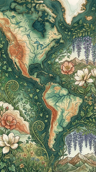 Free Botanical World Map Image - Botanical, Vintage, Map | Download at ...