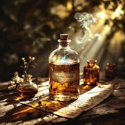 Free Glowing Amber Elixir Image - Bottle, Elixir, Potion | Download at ...