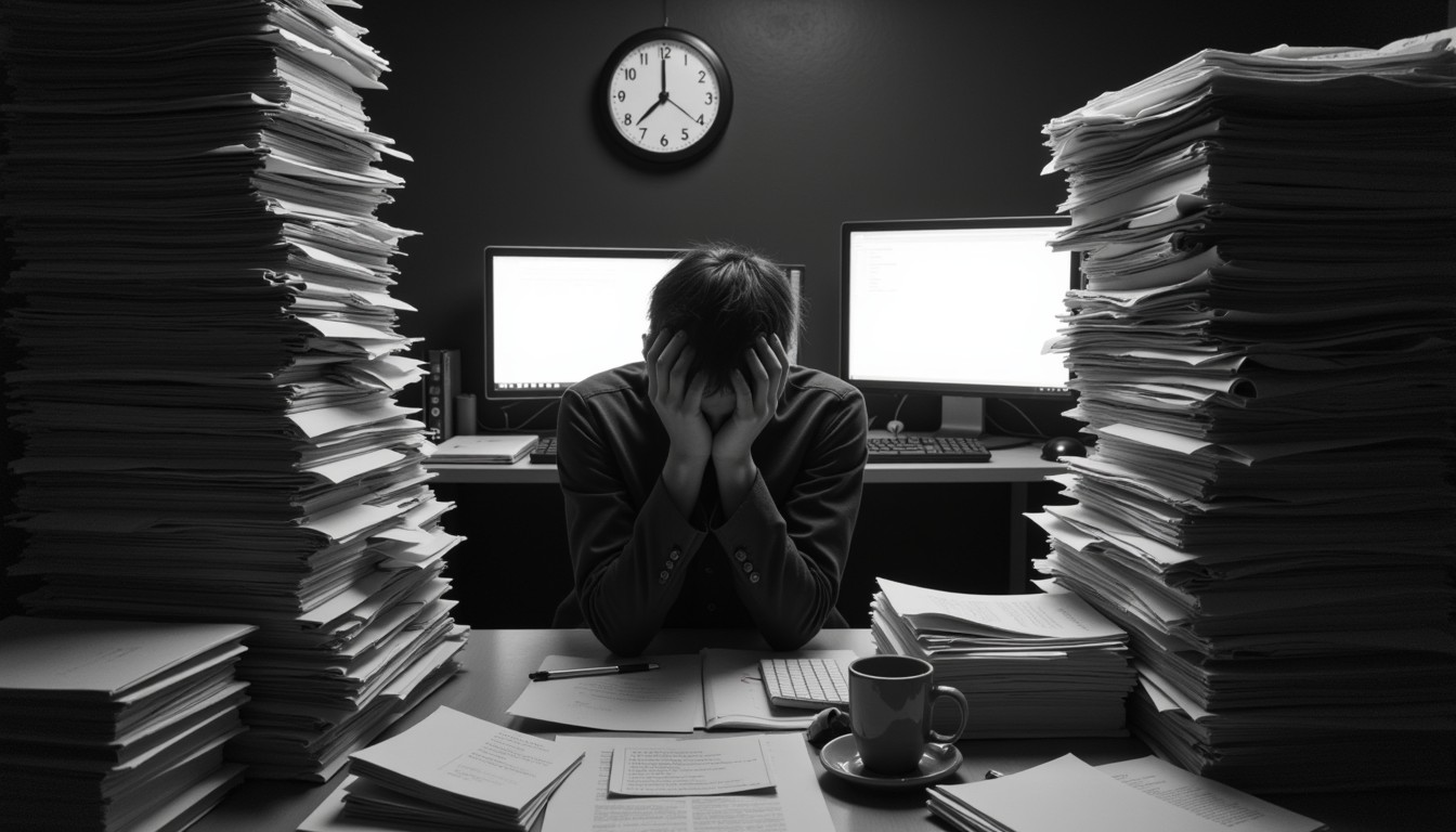 Free Drowning in paperwork Photo - Overwhelmed, Paperwork, Deadline ...