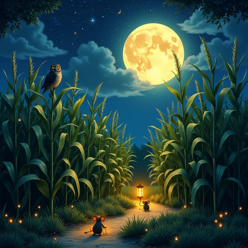 Free Moonlit Corn Path Image | Download at StockCake