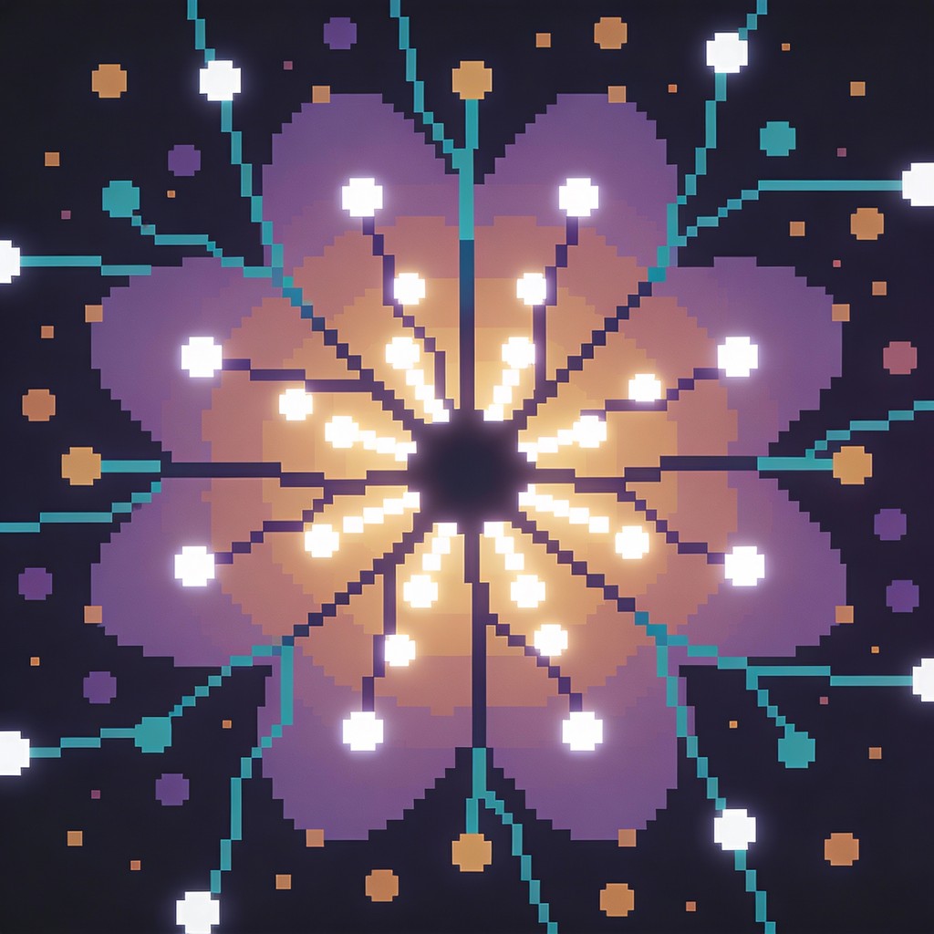 Download Neural Bloom Awakening Image - Pixel, Art, Neural | StockCake