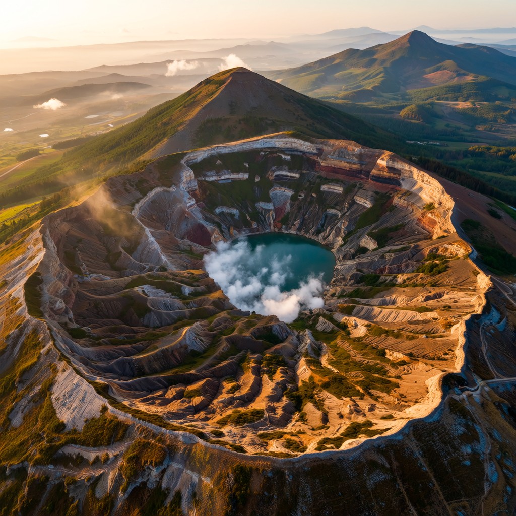 Crapdera Free Ancient Volcanic Caldera Image - Volcano, Caldera, Crater ...