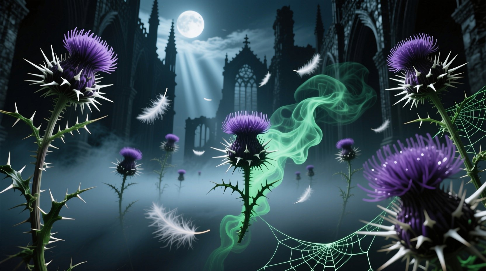Free Gothic Thistle Dreams Image - Gothic, Thistles, Moonlight ...