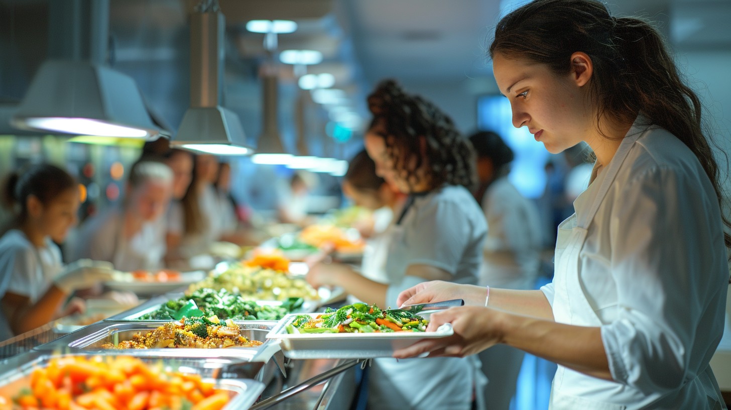 Free Cafeteria Serving Line Image - Cafeteria, Food, Woman | Download ...
