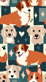 Free Playful Puppy Pattern Image - Puppies, Dogs, Pattern | Download at ...