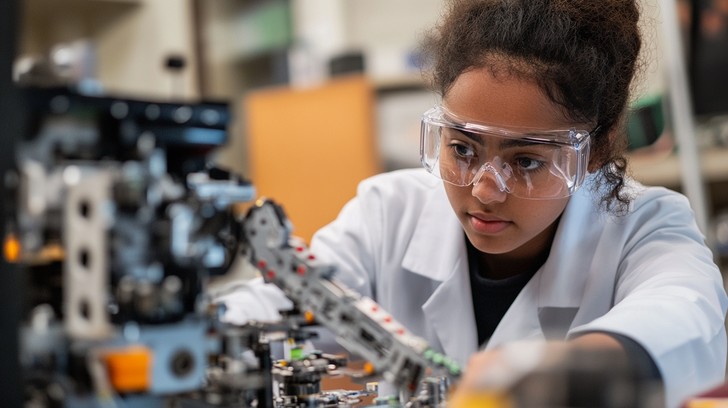 Free Focused robotics engineer Image | Download at StockCake
