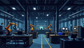 Free Automated Factory Corridor Image - Factory, Robots, Automation ...