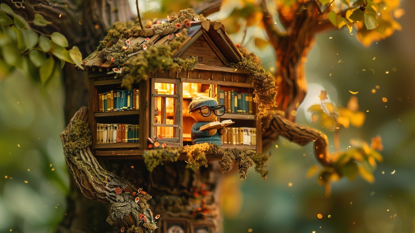 Tree House Reading Free Enchanted Treehouse Reading Image - Treehouse, Reading, Autumn ...
