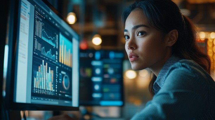Free Focused data analysis Image - Technology, Analysis, Woman ...