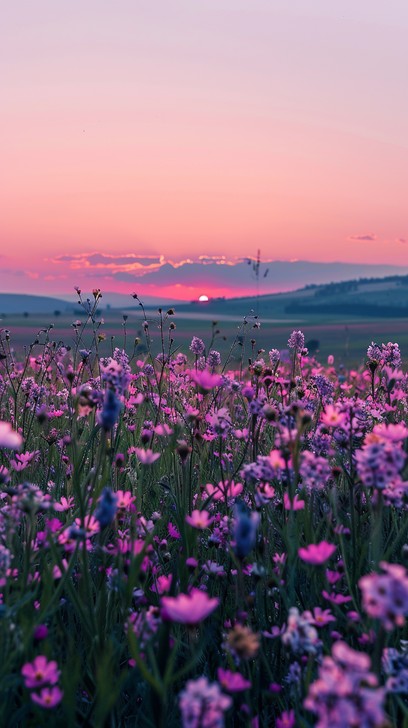 Free Sunset Flower Field Image - Sunset, Flowers, Field | Download at ...