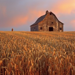 Free Rustic Sunset Barn Image - Barn, Sunset, Wheat | Download at StockCake