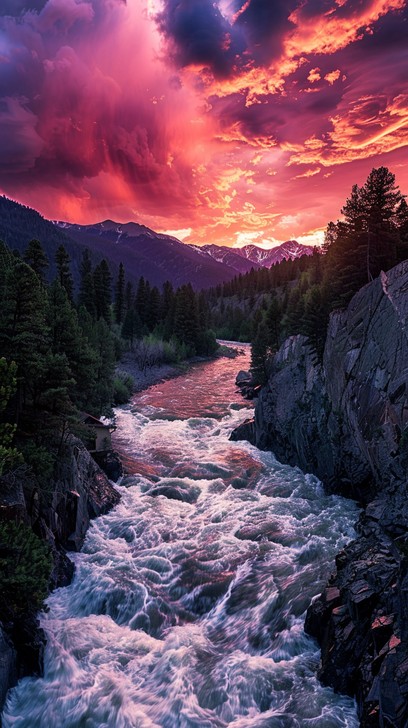 Free Sunset Mountain River Image - Sunset, River, Mountain | Download ...