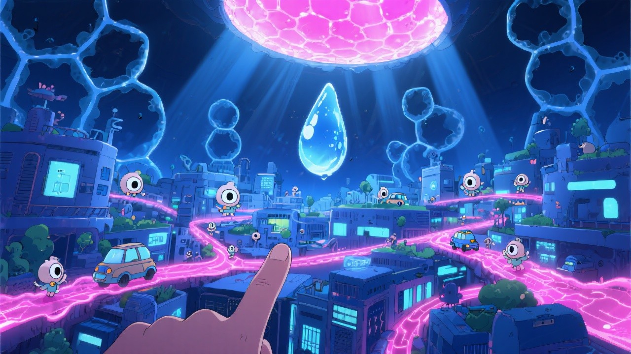 Free Bioluminescent Tiny Civilization Image - Microscopic, Anime ...