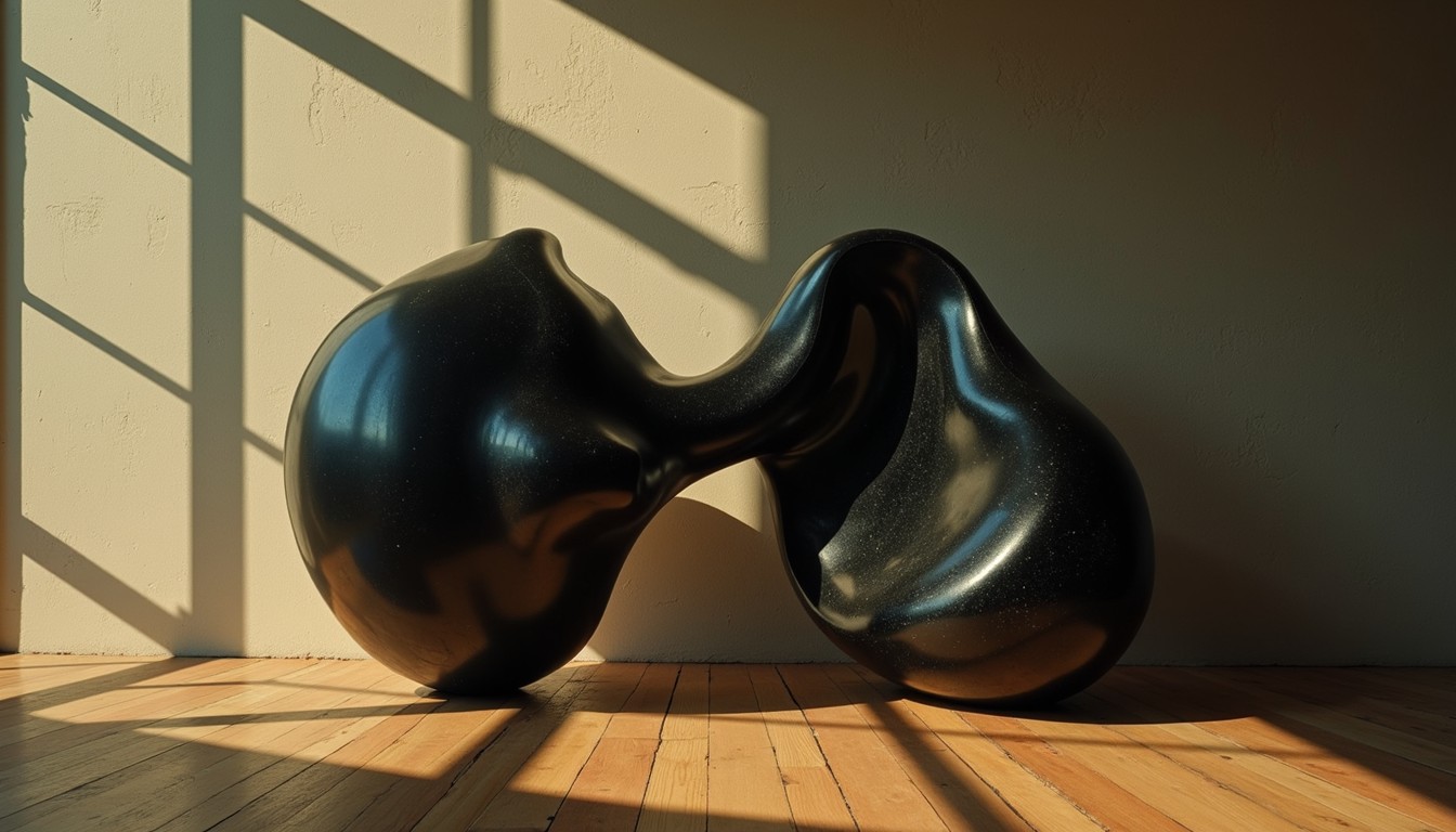 Free Flowing Abstract Form Image - Sculpture, Abstract, Black ...
