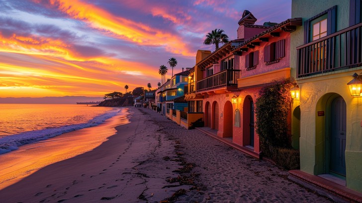 Free Sunset beach view Image - Sunset, Beach, Coastline | Download at ...
