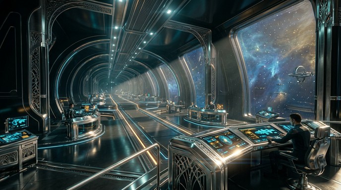 Free Futuristic Command Bridge Image - Futuristic, Spaceship, Bridge ...