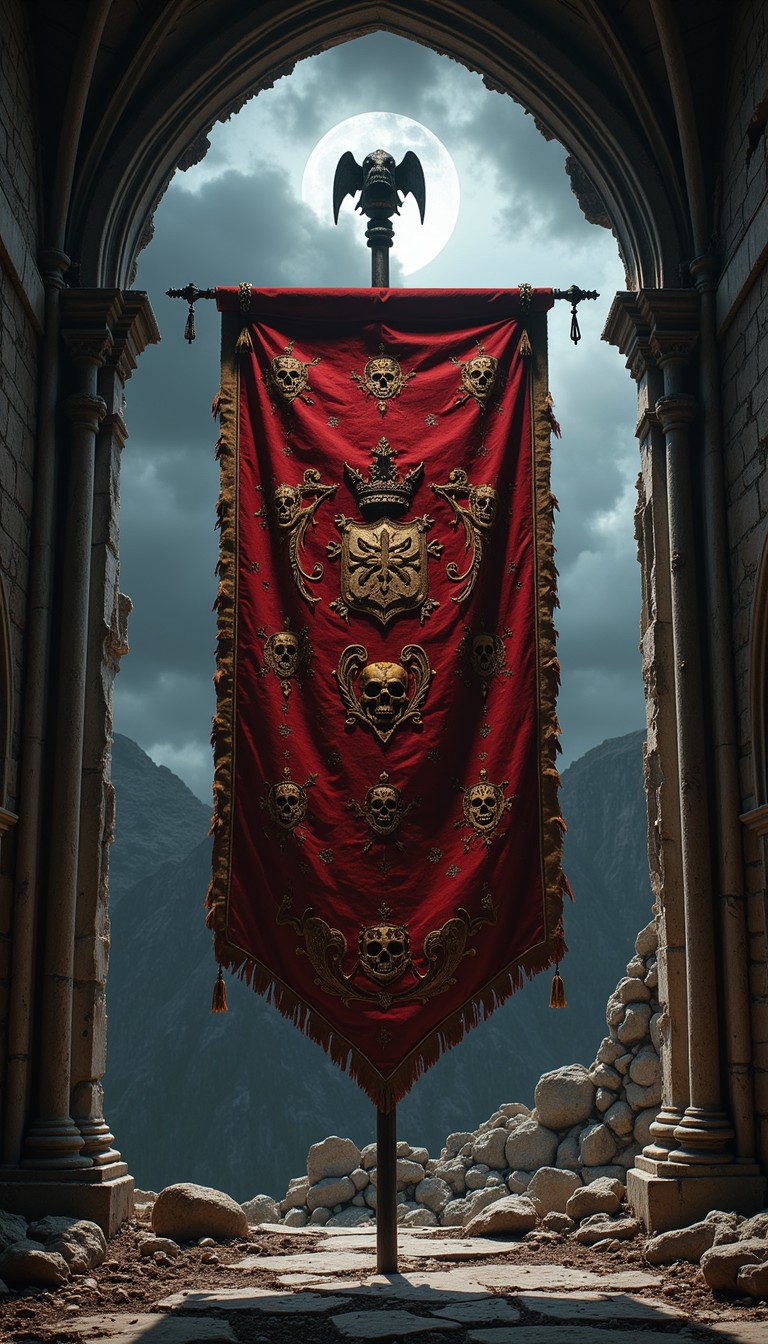 Free Crimson Heraldic Banner Image - Gothic, Medieval, Banner ...