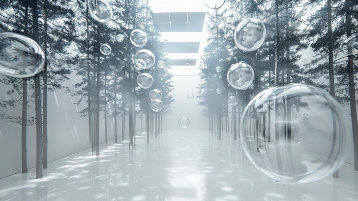 Free Enchanting Bubble Forest Image - Bubbles, Forest, Serene ...