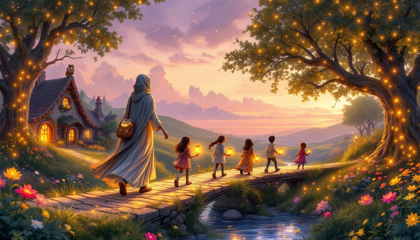 Free Guiding Children Home Image - Fairytale, Storybook, Illustration ...