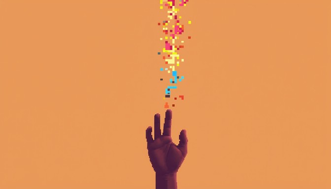 Free Pixels From Touch Image - Hand, Pixels, Digital | Download at ...