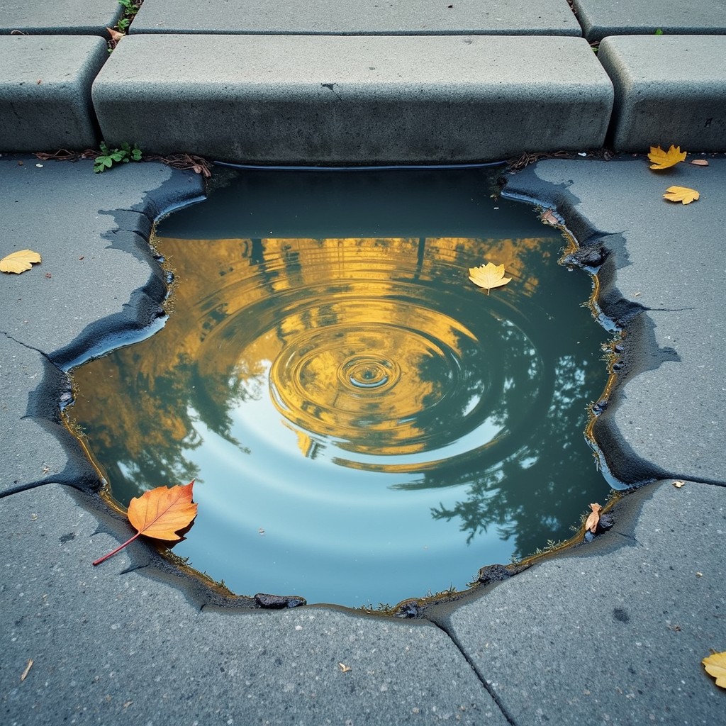 Free Reflective sidewalk puddle Image - Puddle, Reflection, Sidewalk ...