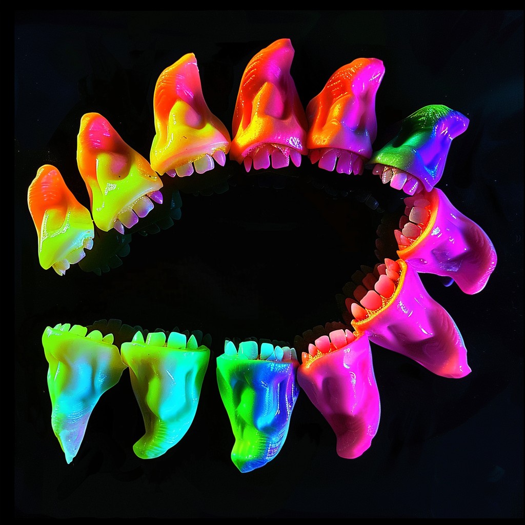 Free Vibrant Neon Teeth Image - Art, Teeth, Colorful | Download at ...