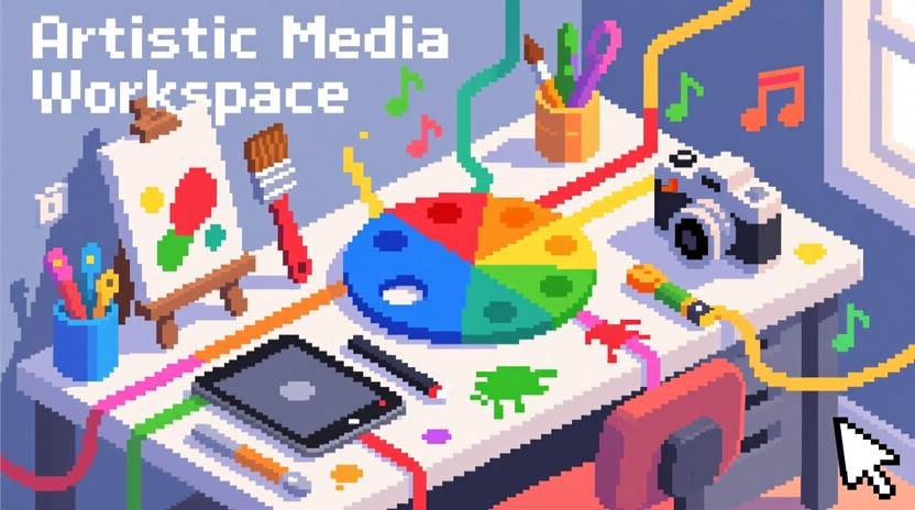 Free Creative Workspace Chaos Image - Pixel, Art, Illustration ...
