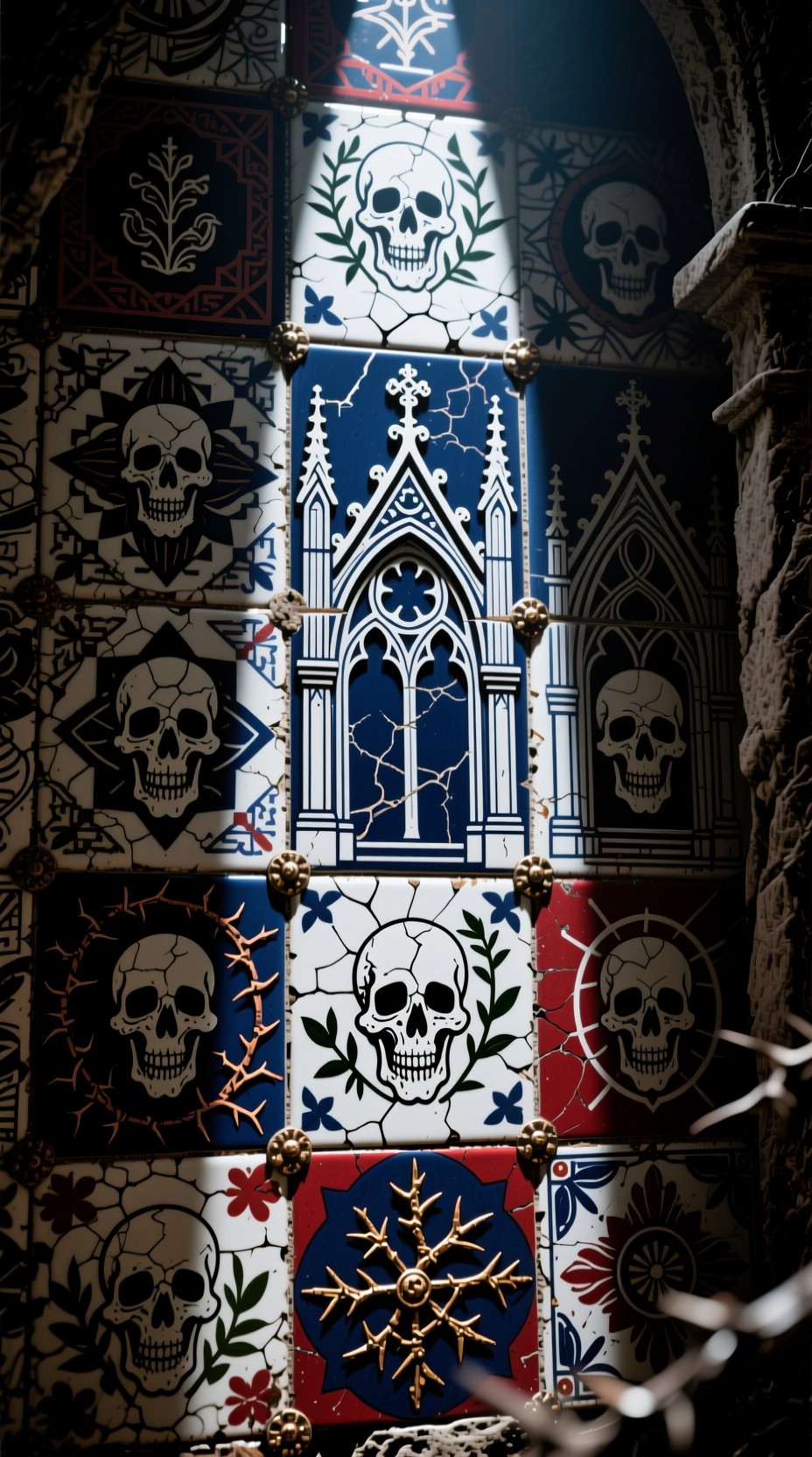 Free Gothic Tile Tower Image - Gothic, Skulls, Tiles | Download at ...