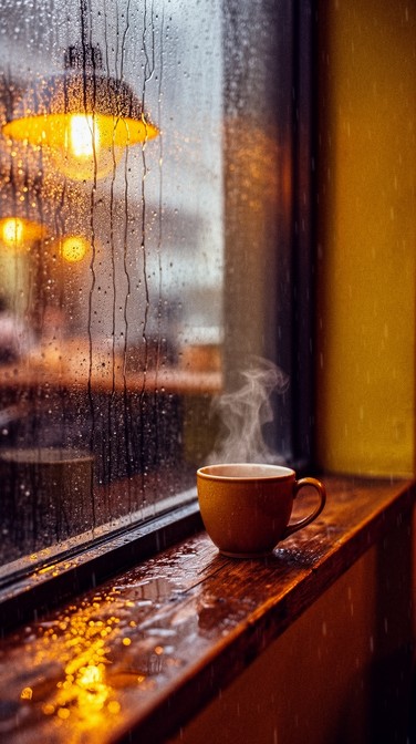 Free Rainy Cafe Warmth Image - Cafe, Coffee, Rain | Download at StockCake