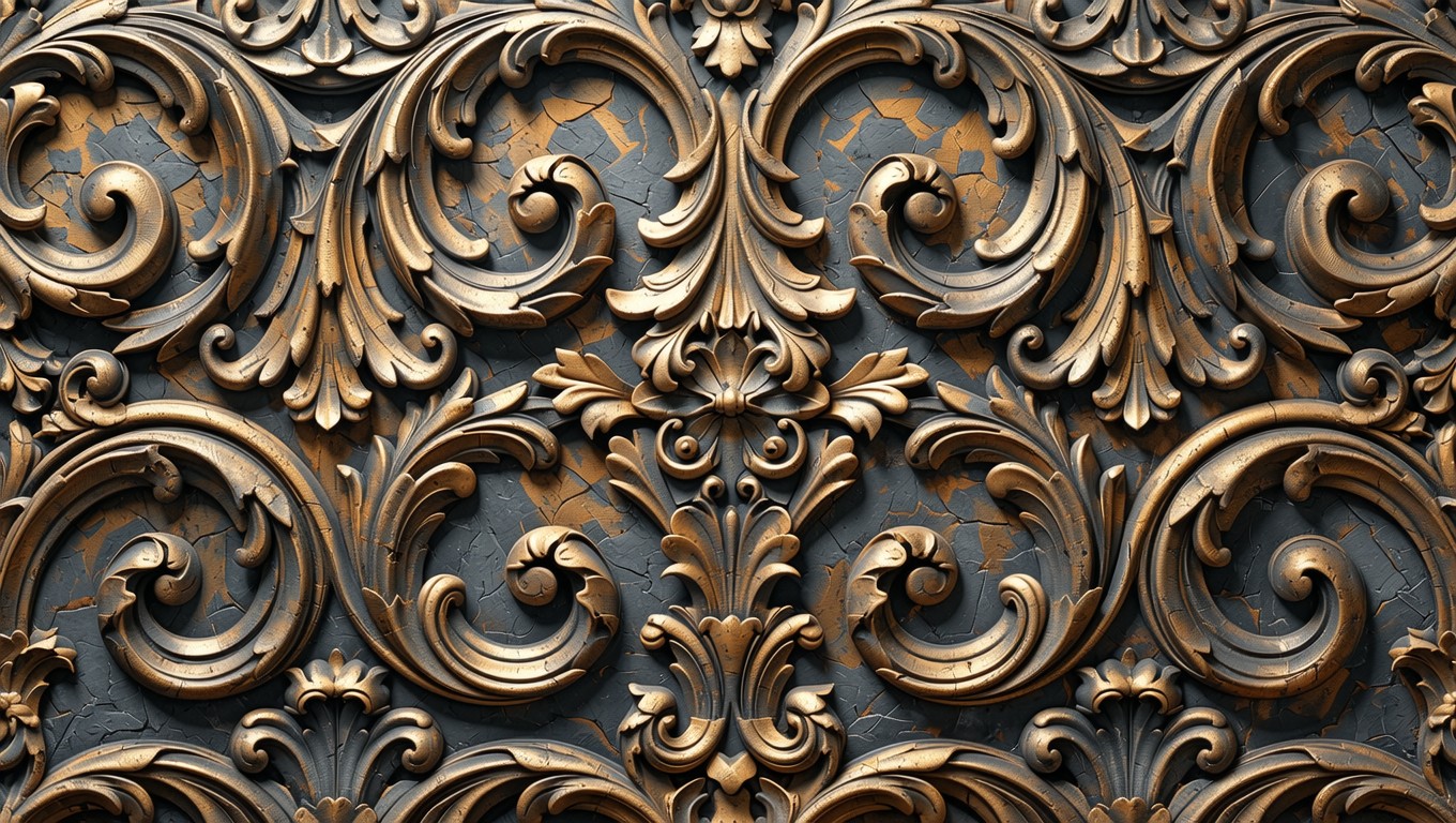 Free Baroque Gold Scrollwork Image - Baroque, Scrollwork, Ornate ...