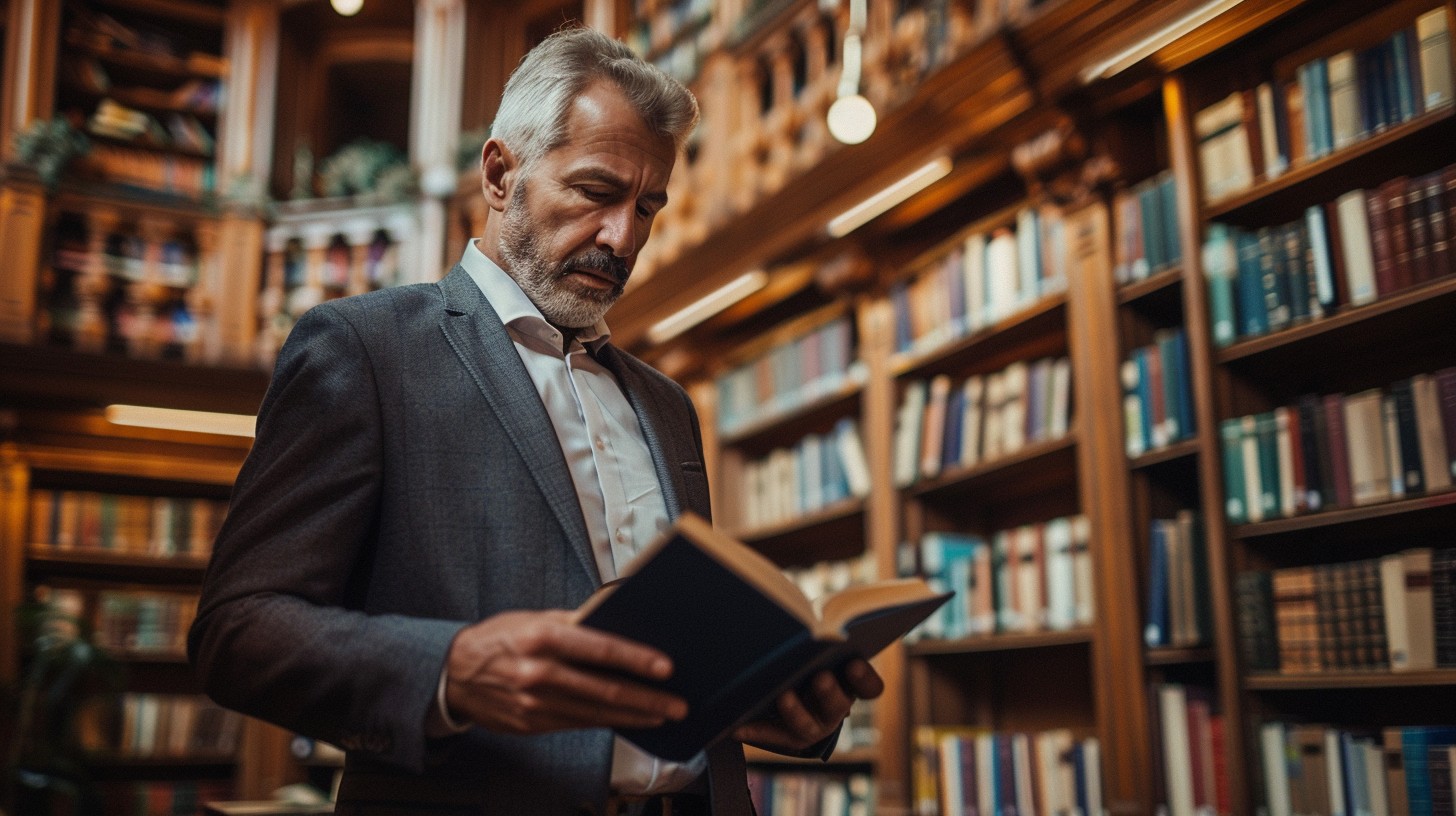 Reading In The Library Free Reading in Library Image - Library, Reading, Man | Download at ...
