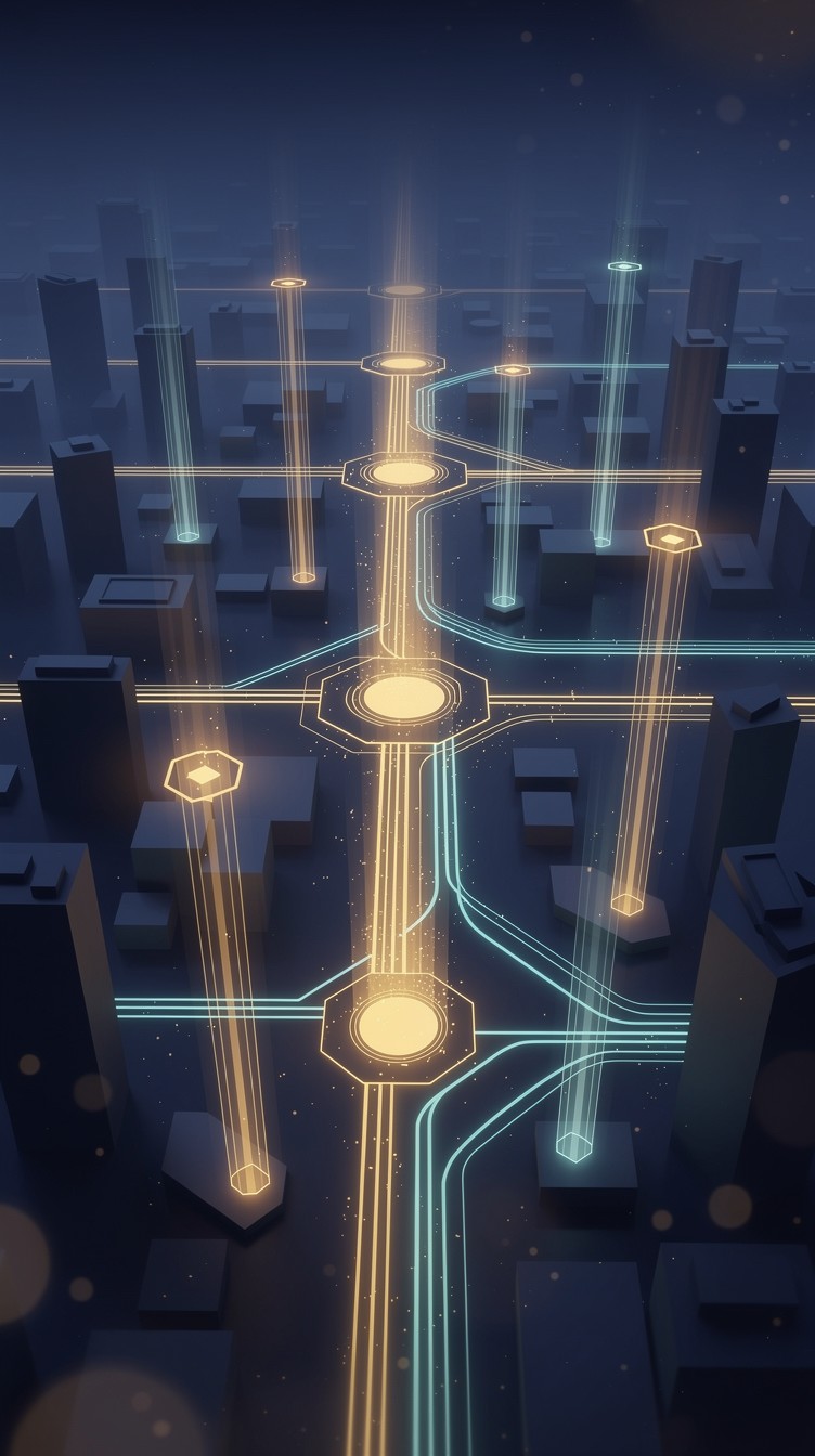 Free Luminous Network Pathways Image - Network, Cityscape, Abstract ...