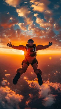 Free Sunset Skydiving Adventure Image - Skydiving, Adventure, Sunset ...