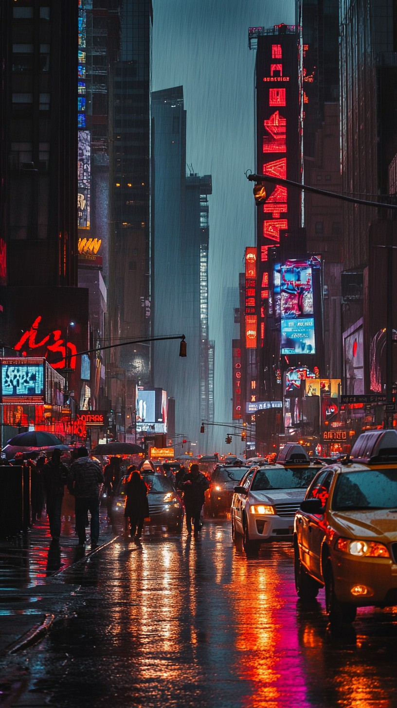 Free Rainy city night Image - City, Night, Rain | Download at StockCake