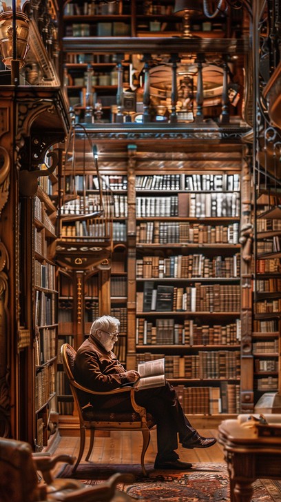 Library With Reading Free Reading in Library Image - Library, Reading, Books | Download at ...