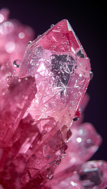 Translucent Pink Crystal Free Pink Crystal Dew Image - Pink, Crystal, Macro | Download at StockCake