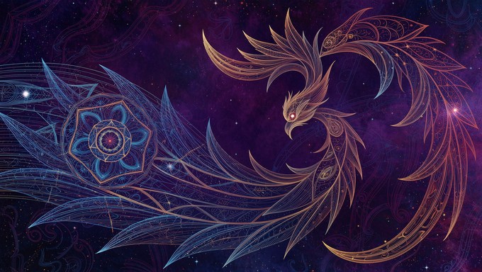 Free Cosmic Line Transformation Image - Phoenix, Mandala, Cosmic ...