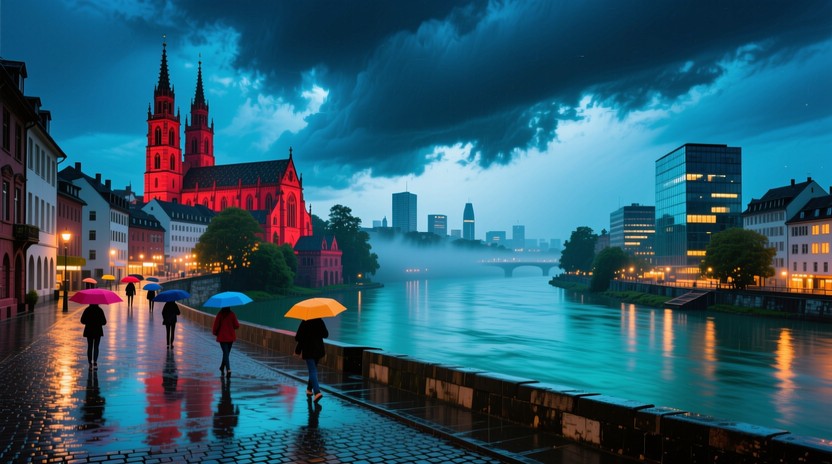 Free Stormy Basel Evening Image - Storm, Cathedral, Rhine | Download at ...