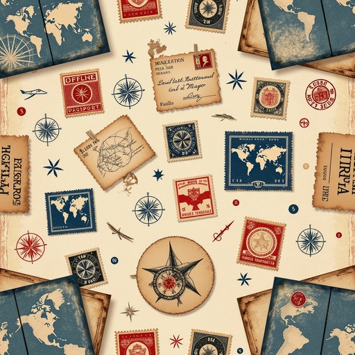 Travelin Pattern Free Vintage Travel Pattern Image - Travel, Vintage, Passport ...
