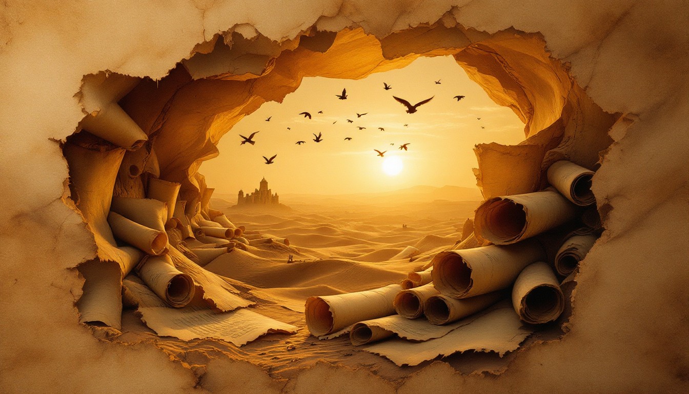 Free Ancient Scrolls Dissolving Image - Surreal, Desert, Scrolls ...