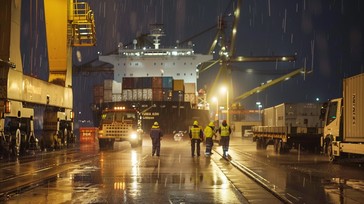Free Rainy Port Operations Image - Rain, Port, Containers | Download at ...