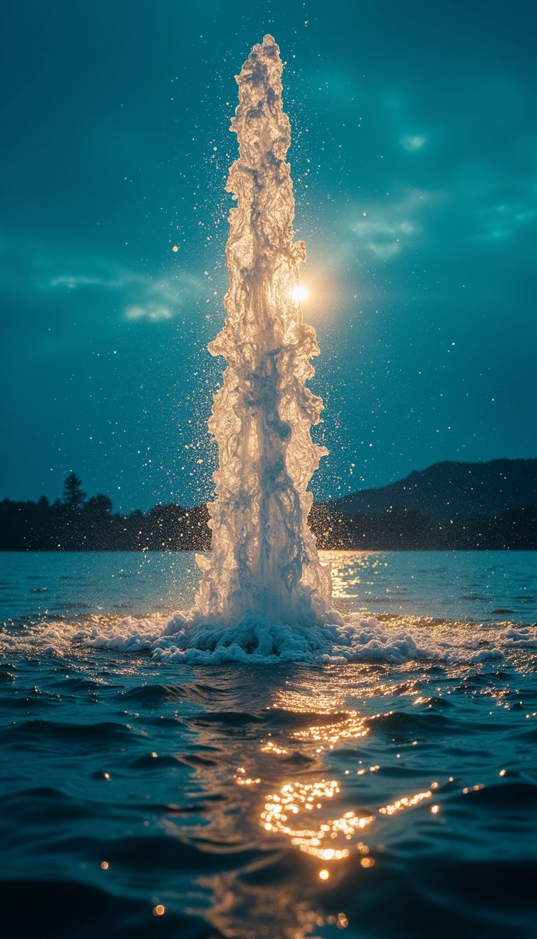 Free Illuminated Water Column Image - Water, Splash, Fountain ...