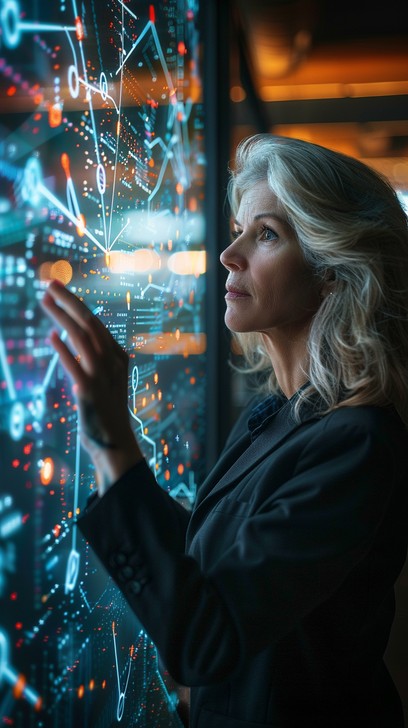 Data Woman Free Futuristic Data Analysis Image - Technology, Data, Woman ...