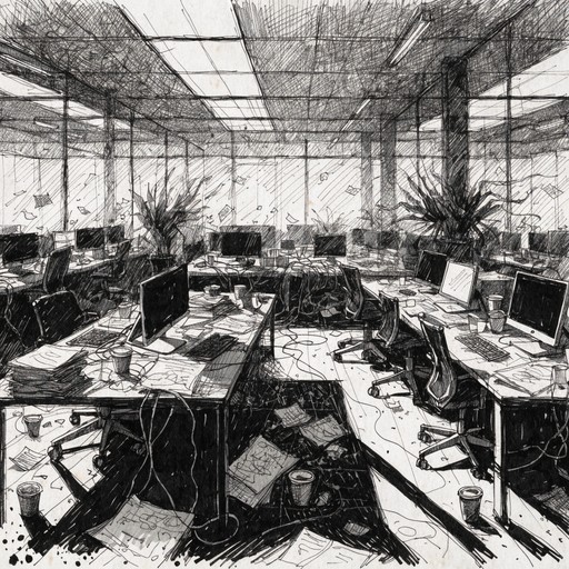 Free Busy Office Illustration Image - Illustration, Office, Workspace ...