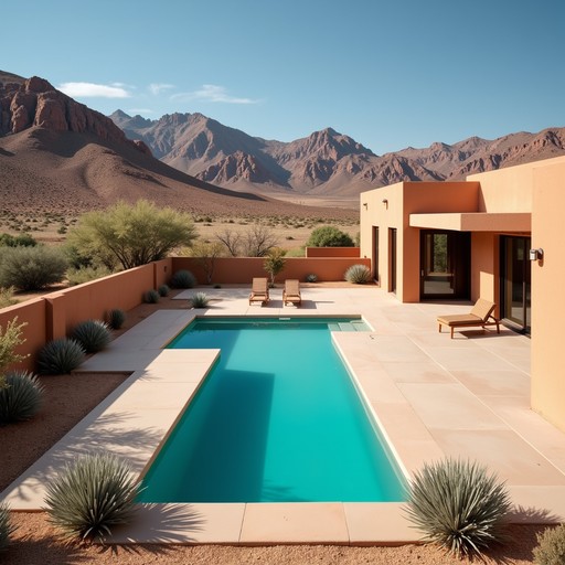 Free Minimalist Desert Oasis Image - Villa, Desert, Pool | Download at ...
