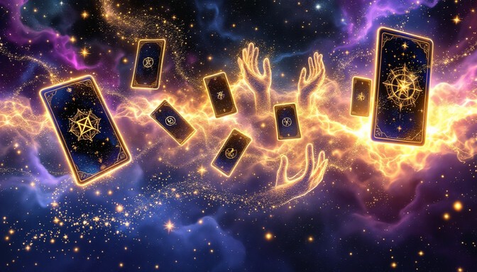 Download Cosmic Tarot Magic Image - Tarot, Cards, Divination | StockCake