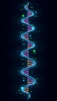 Free Digital DNA Spiral Image - Dna, Binary, Helix | Download at StockCake