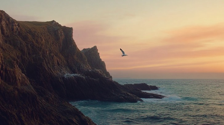 Free Sunset Coastal View Image - Sunset, Ocean, Cliffs | Download at ...