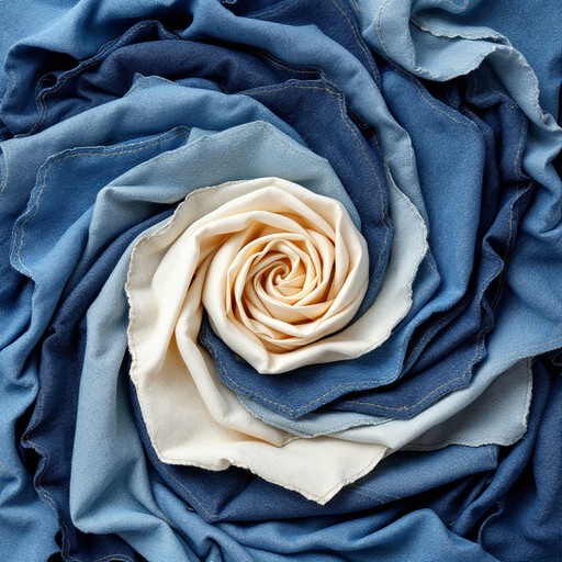 Free Denim Rose Spiral Image | Download at StockCake