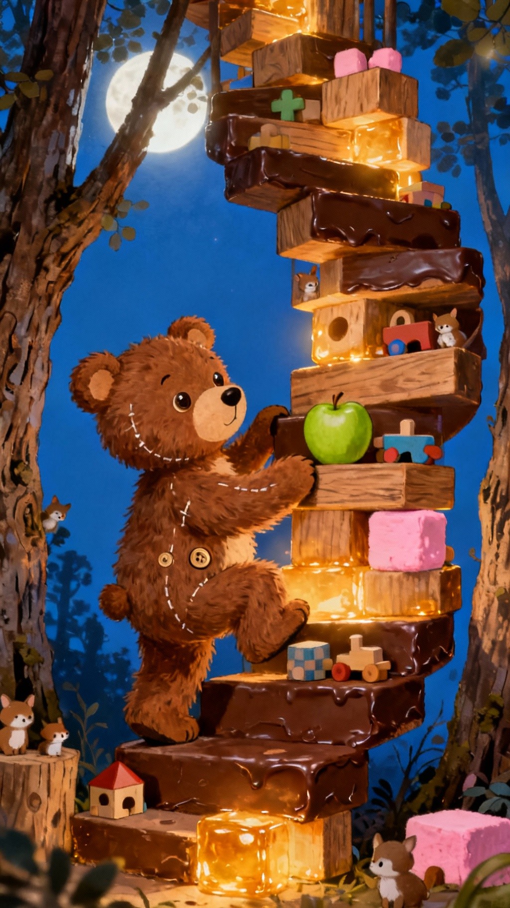 Free Teddy S Nighttime Adventure Photo Teddy Bear Illustration